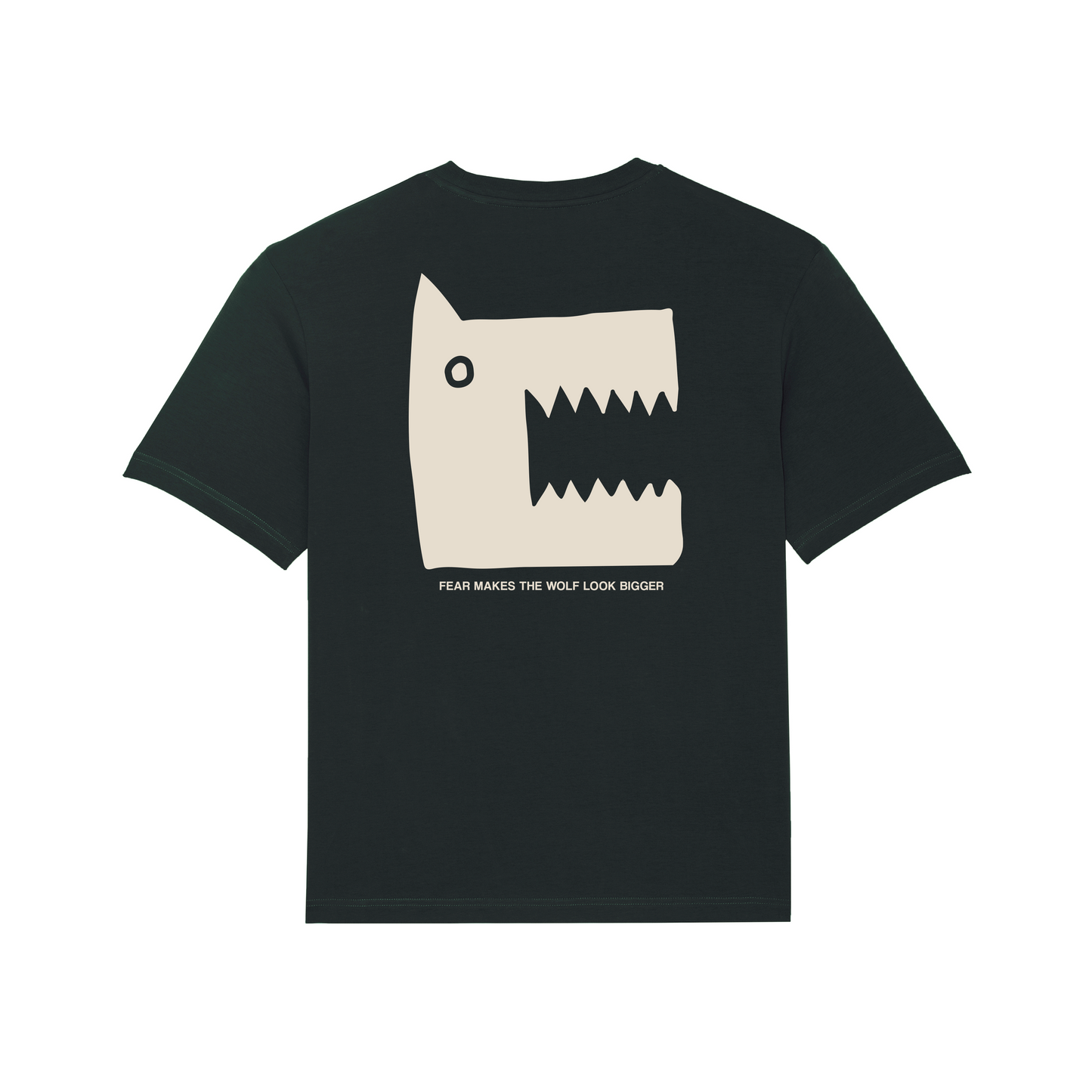 WOLF BACK TEE BLACK