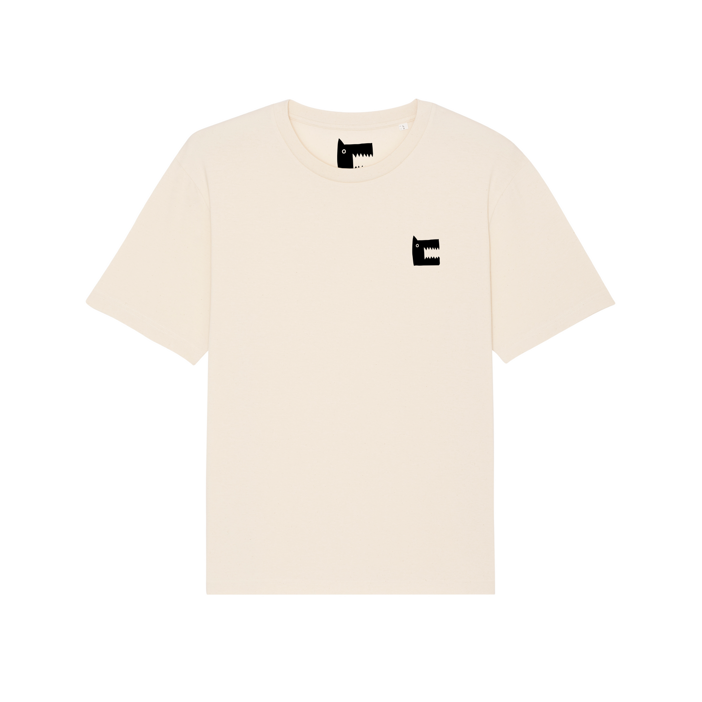 WOLF CHEST LOGO TEE ORGANIC SAND